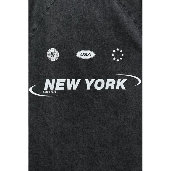 Zara Washed Effect Long Sleeve T-Shirt - M - Picture 4 of 5